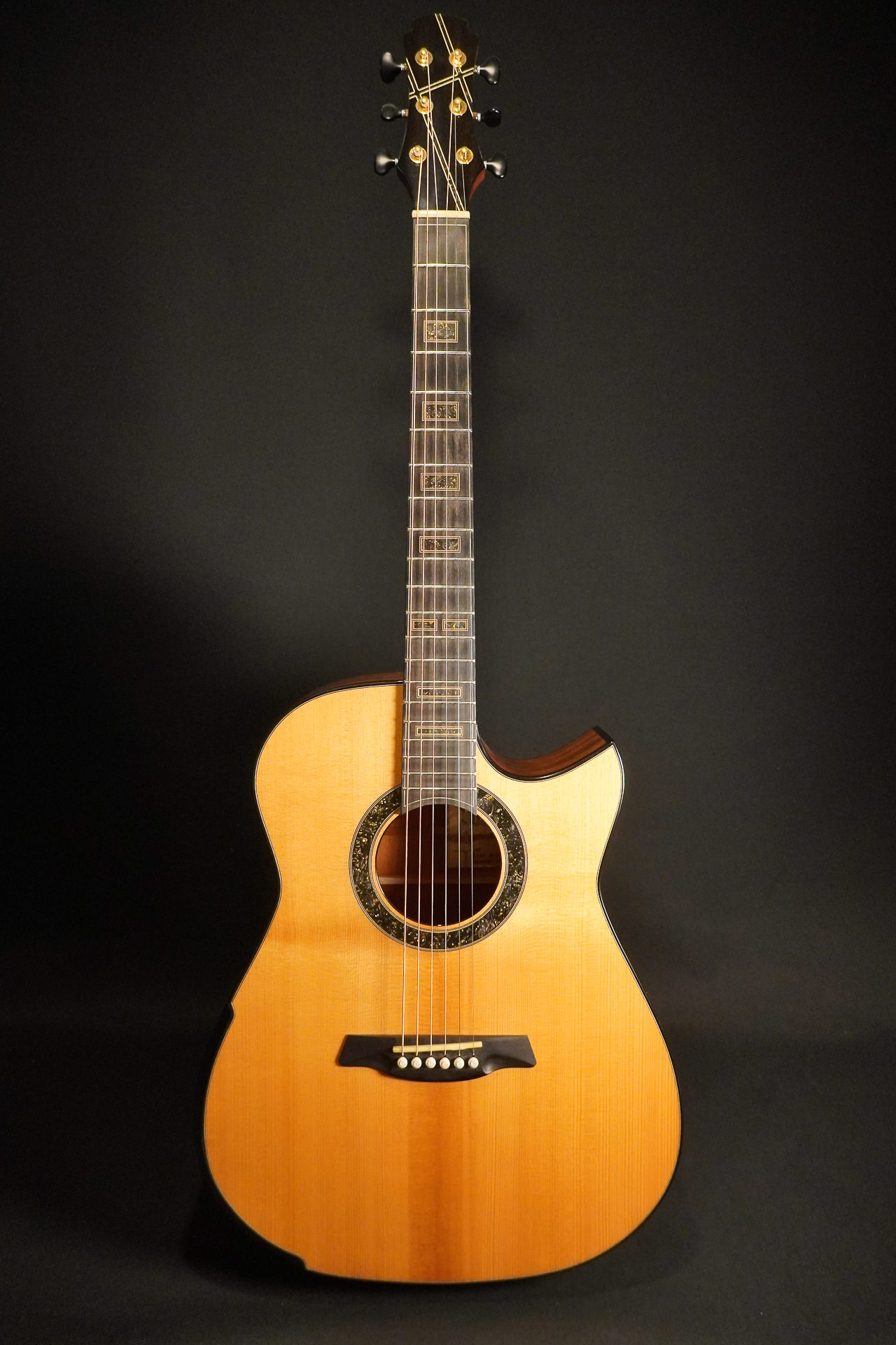 Hozen Guitars "Gold Label" Adirondack / Honduras Mahagony 2025