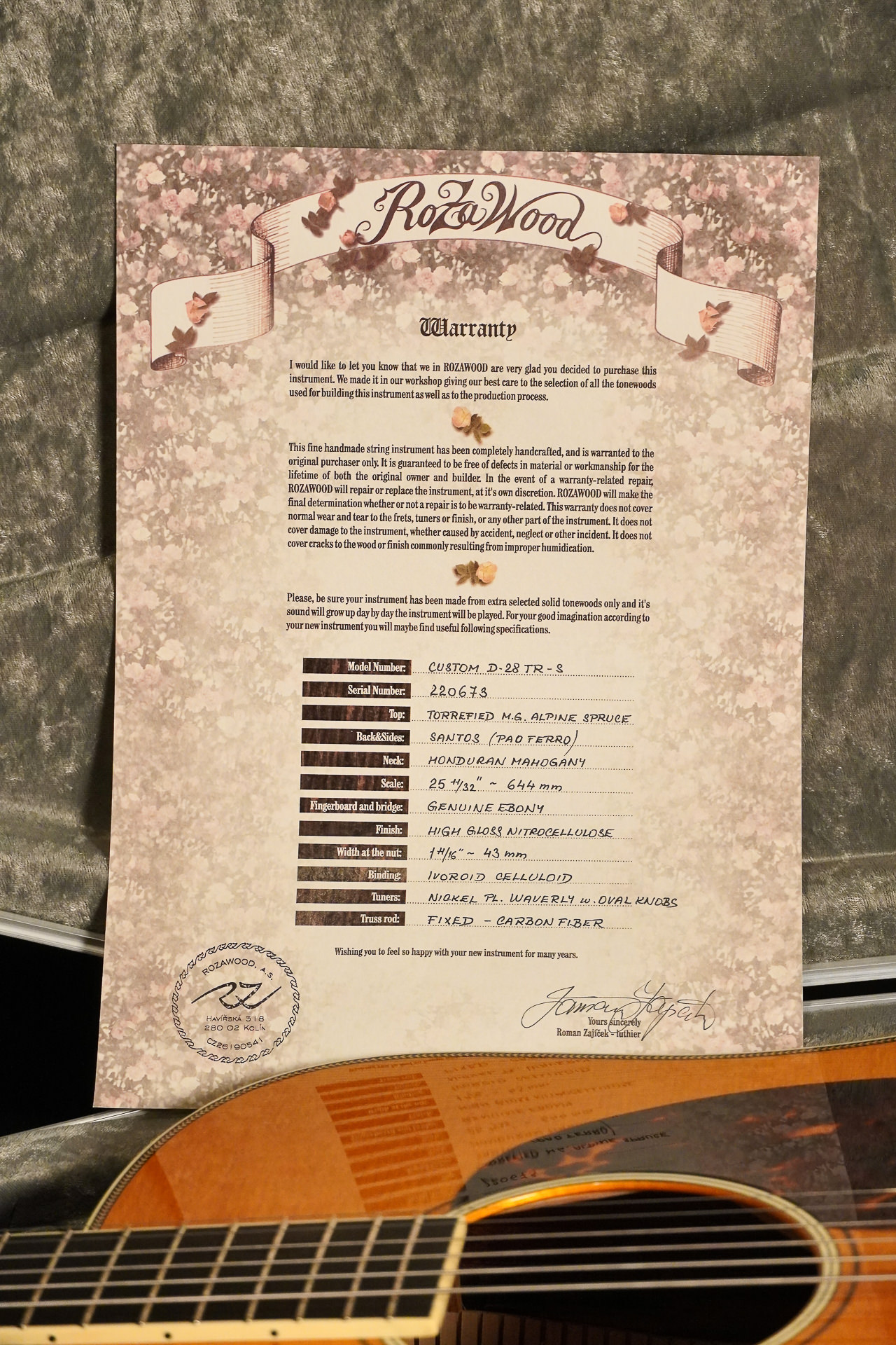 Rozawood Custom D-28 TR-S "Tony Rice" Santos Rosewood - Image 23